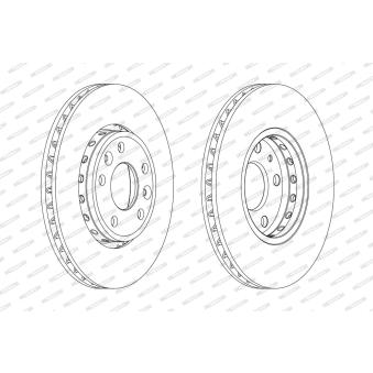 Jeu de 2 disques de frein avant FERODO
