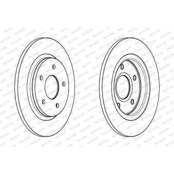 Jeu de 2 disques de frein arrière FERODO
