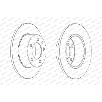 Jeu de 2 disques de frein arrière FERODO