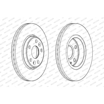 Jeu de 2 disques de frein avant FERODO