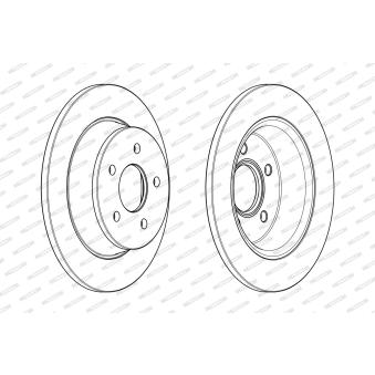Jeu de 2 disques de frein arrière FERODO