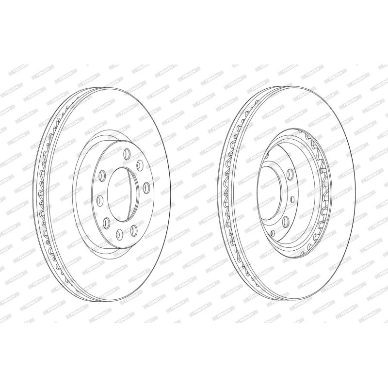 Jeu de 2 disques de frein avant FERODO DDF2405C - Visuel 1