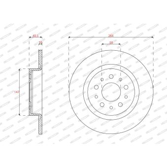 Jeu de 2 disques de frein avant FERODO DDF2778C