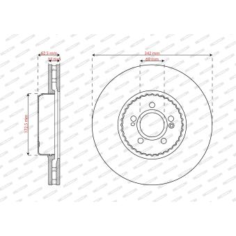 Jeu de 2 disques de frein avant FERODO DDF2839C-1