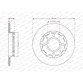 Jeu de 2 disques de frein avant FERODO DDF2985C
