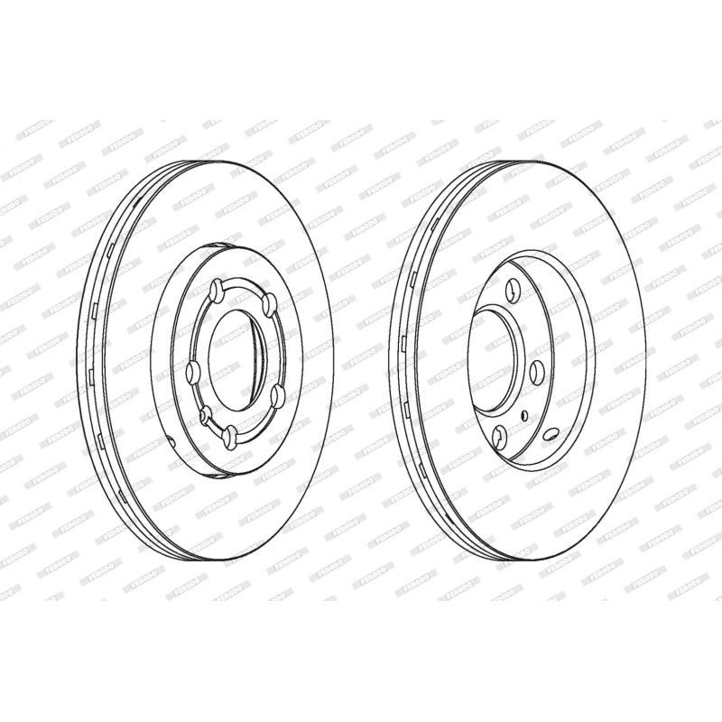 Jeu de 2 disques de frein avant FERODO DDF927C - Visuel 1
