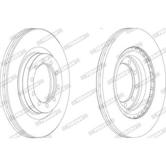 Jeu de 2 disques de frein avant FERODO