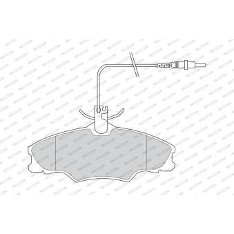 Jeu de 4 plaquettes de frein avant FERODO