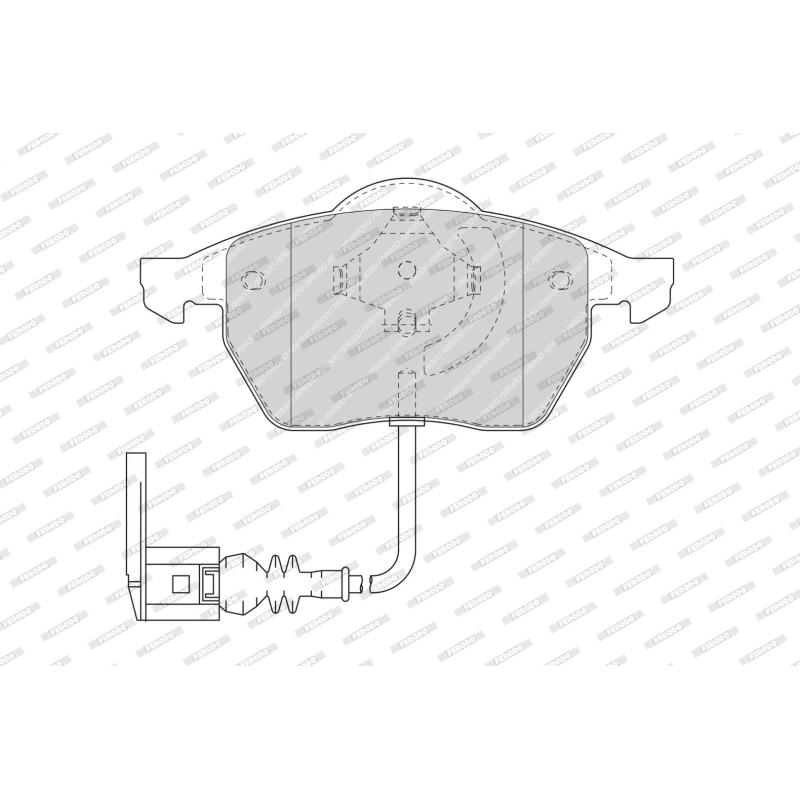 Jeu de 4 plaquettes de frein avant FERODO FDB1463 - Visuel 1