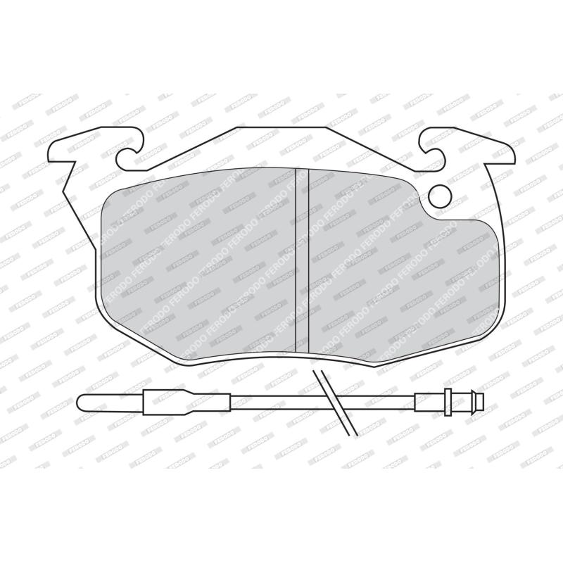 Jeu de 4 plaquettes de frein avant FERODO FDB393 - Visuel 1