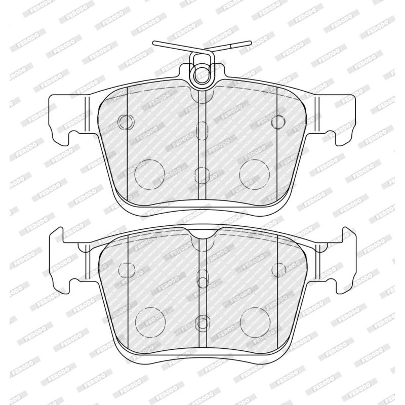 Jeu de 4 plaquettes de frein arrière FERODO FDB4434 - Visuel 1