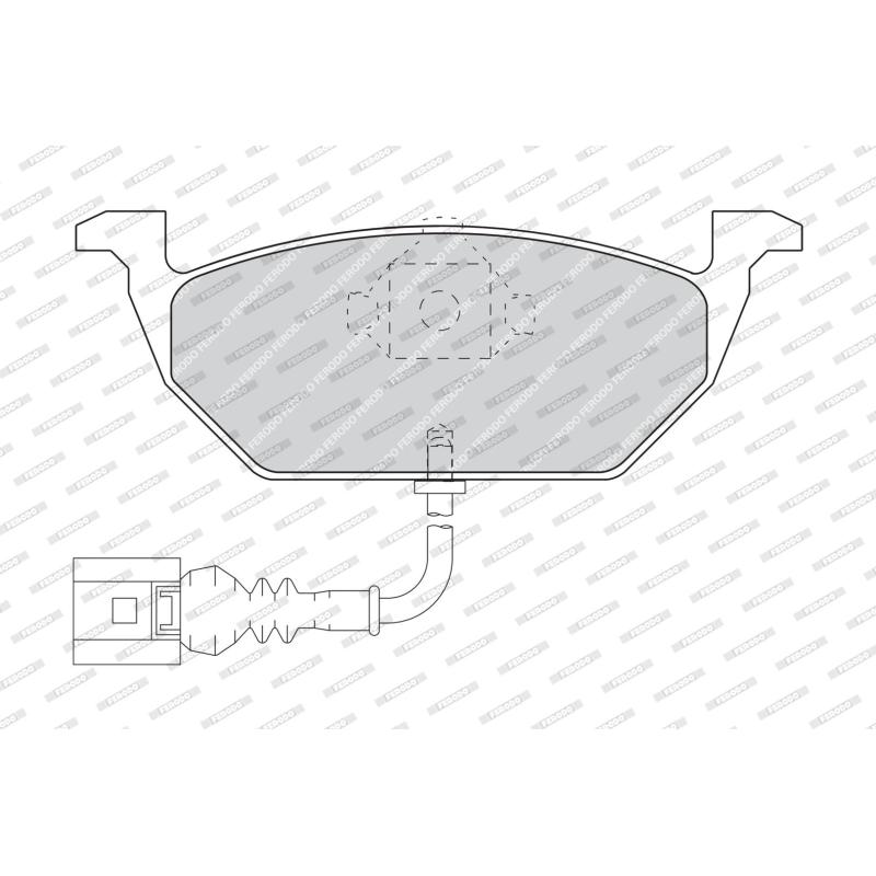 Jeu de 4 plaquettes de frein avant FERODO FDB5027 - Visuel 1