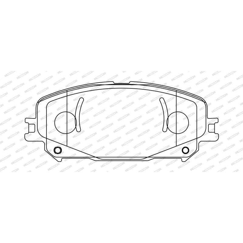 Jeu de 4 plaquettes de frein avant FERODO FDB5198 - Visuel 1