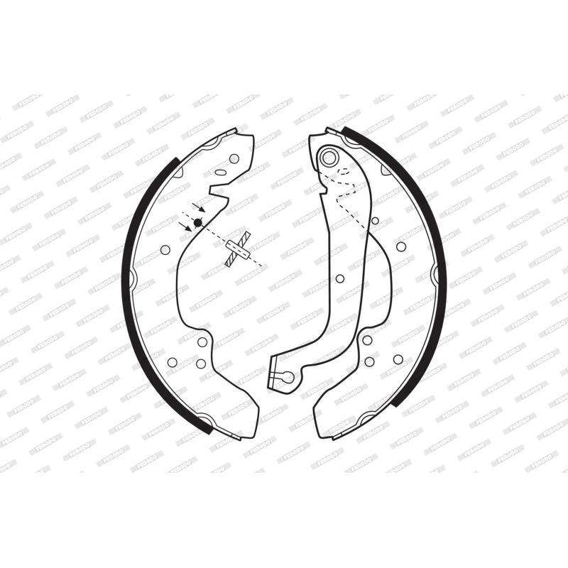 Jeu de mâchoires de frein FERODO FSB203 - Visuel 1