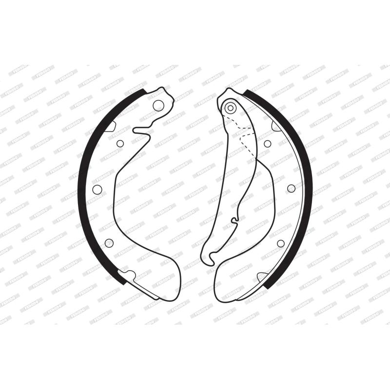 Jeu de mâchoires de frein FERODO FSB335 - Visuel 1