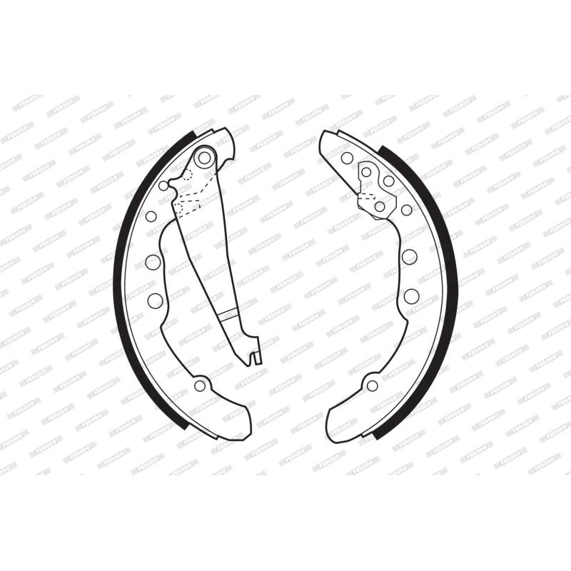 Jeu de mâchoires de frein FERODO FSB409 - Visuel 1