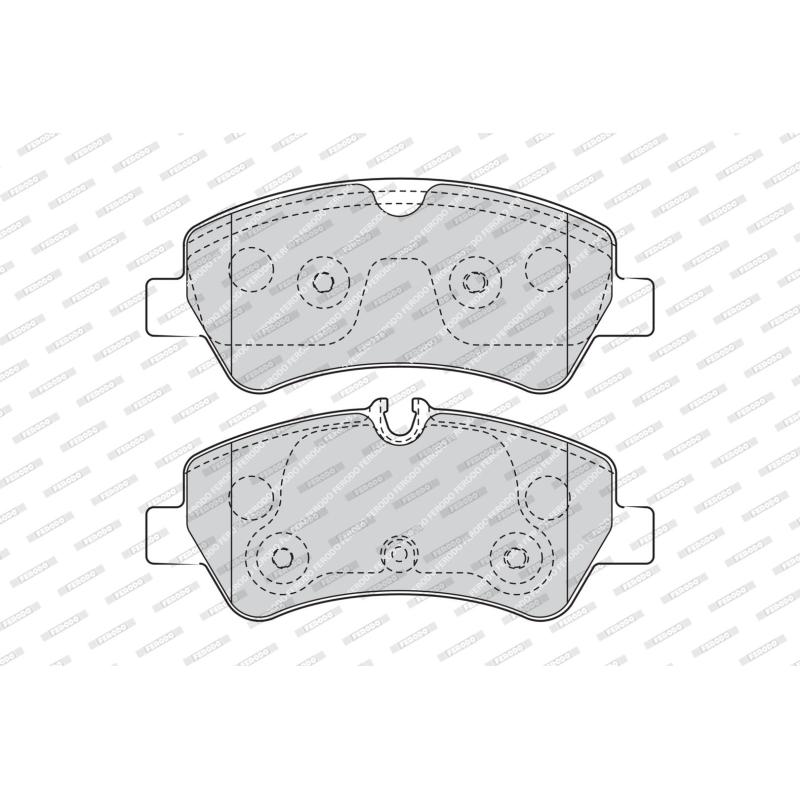 Jeu de 4 plaquettes de frein arrière FERODO FVR4398 - Visuel 1