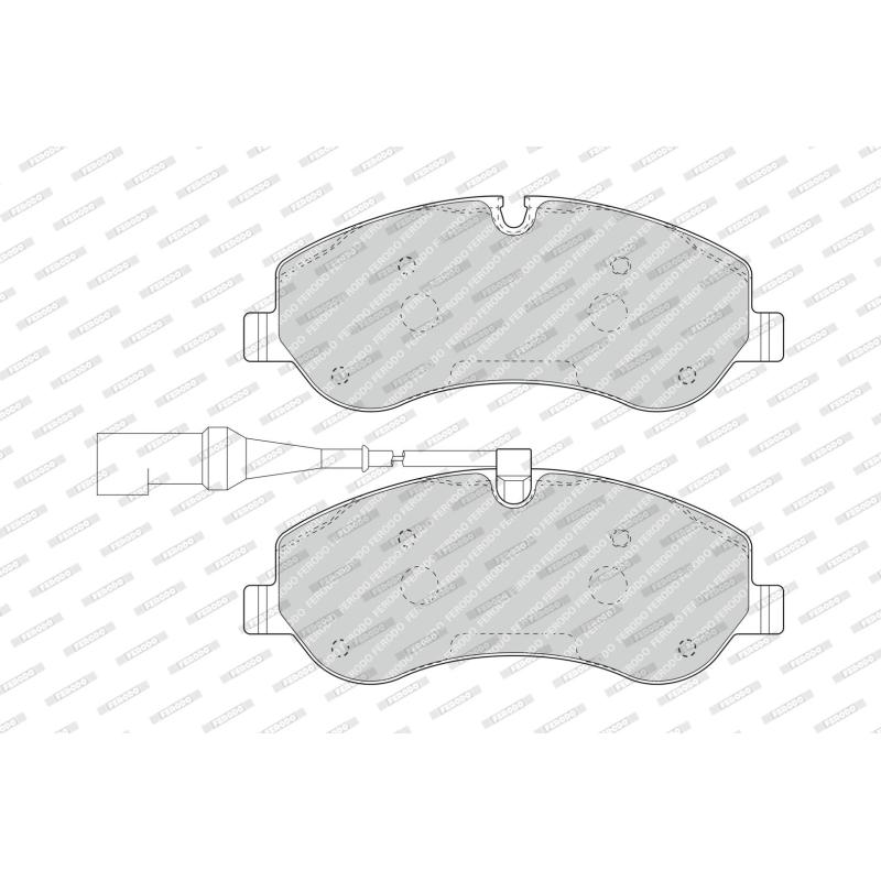 Jeu de 4 plaquettes de frein avant FERODO FVR4909 - Visuel 1