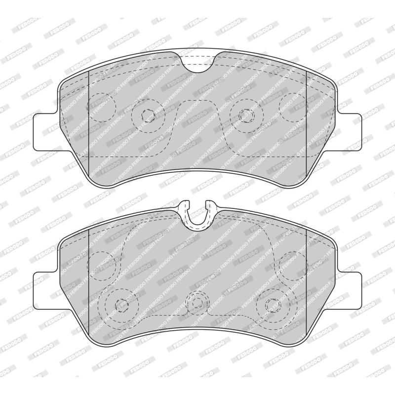 Jeu de 4 plaquettes de frein arrière FERODO FVR5075 - Visuel 1