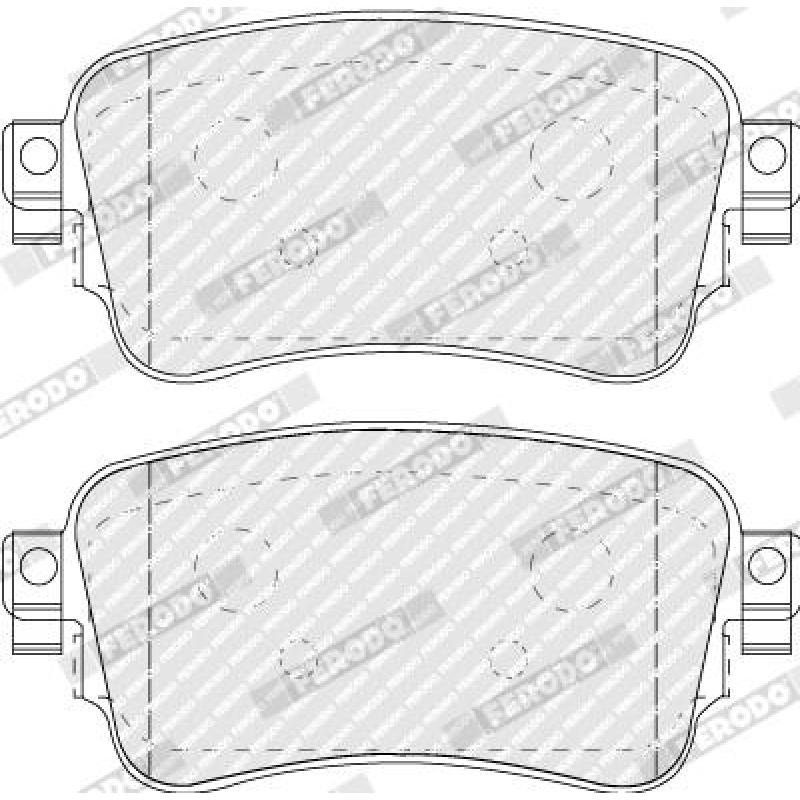 Jeu de 4 plaquettes de frein arrière FERODO FVR5120 - Visuel 1