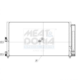 Condenseur, climatisation MEAT & DORIA 991000