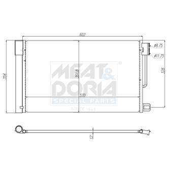 Condenseur, climatisation MEAT & DORIA 991006