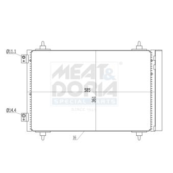 Condenseur, climatisation MEAT & DORIA 991012