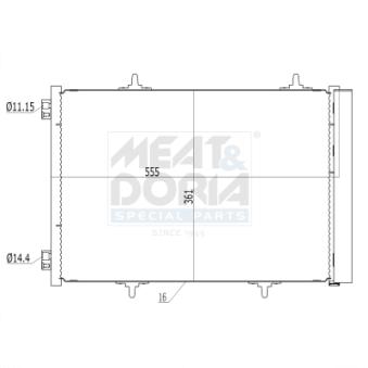 Condenseur, climatisation MEAT & DORIA 991033
