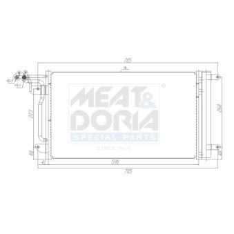 Condenseur, climatisation MEAT & DORIA 991034