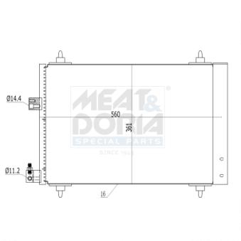 Condenseur, climatisation MEAT & DORIA 991046