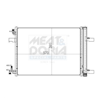 Condenseur, climatisation MEAT & DORIA 991055