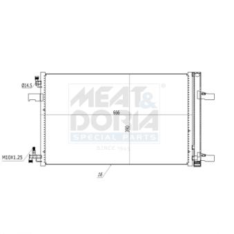 Condenseur, climatisation MEAT & DORIA 991061