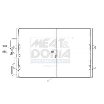 Condenseur, climatisation MEAT & DORIA 991068
