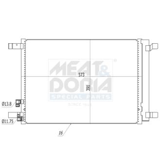 Condenseur, climatisation MEAT & DORIA 991100