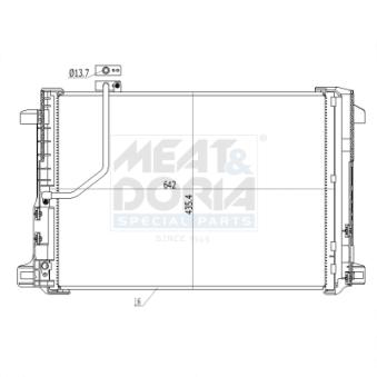 Condenseur, climatisation MEAT & DORIA 991118
