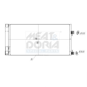 Condenseur, climatisation MEAT & DORIA 991140
