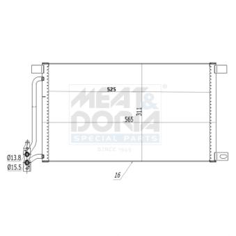 Condenseur, climatisation MEAT & DORIA 991141