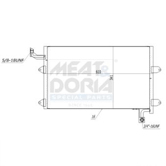 Condenseur, climatisation MEAT & DORIA 991145