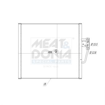 Condenseur, climatisation MEAT & DORIA 991240