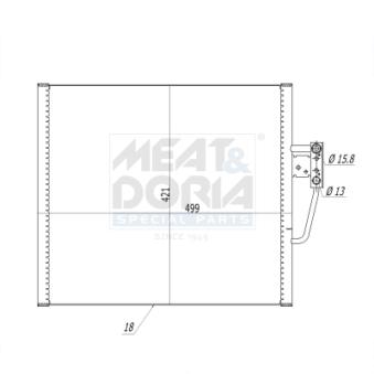 Condenseur, climatisation MEAT & DORIA 991241