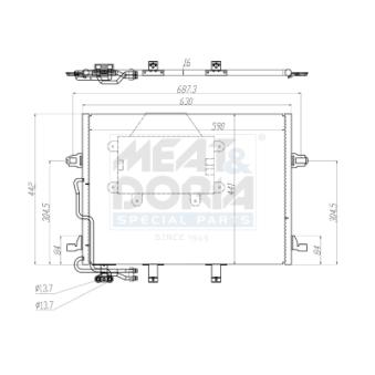 Condenseur, climatisation MEAT & DORIA 991261
