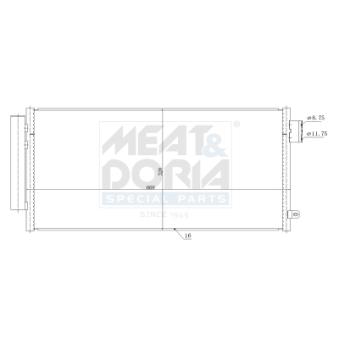 Condenseur, climatisation MEAT & DORIA 991284