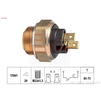 Interrupteur de température, ventilateur de radiateur EPS