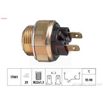 Interrupteur de température, ventilateur de radiateur EPS