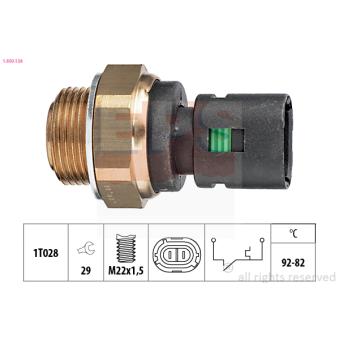 Interrupteur de température, ventilateur de radiateur EPS