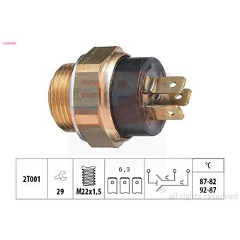 Interrupteur de température, ventilateur de radiateur EPS