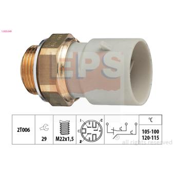 Interrupteur de température, ventilateur de radiateur EPS 1.850.649