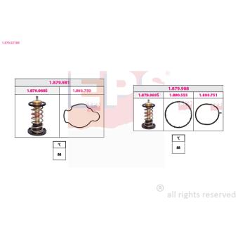 Thermostat, liquide de refroidissement EPS 1.879.931KK