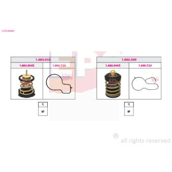 Thermostat, liquide de refroidissement EPS 1.879.984KK