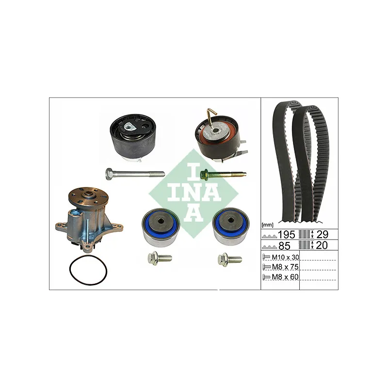 Pompe à eau + kit de courroie de distribution INA 530 0469 30